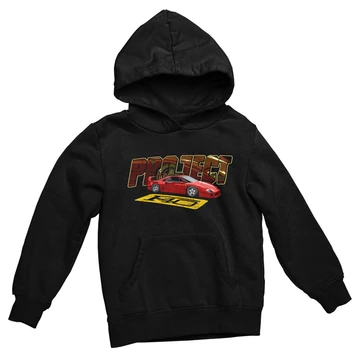 Project F40 kapucnis pulóver - Fekete