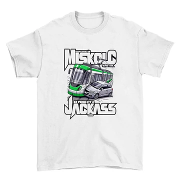 Miskolc Jackass oversize póló - Feher