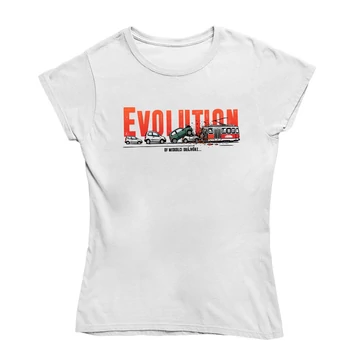 Evolution of MC DRÁJVÖRZ női póló - Fehér