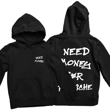 Need Money For kapucnis pulóver - Fekete
