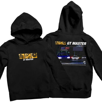 GT Master oversize kapucnis pulóver - Fekete