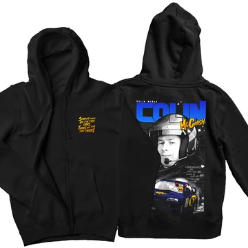 Colin McCrash zipper kapucnis pulóver - Fekete
