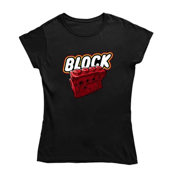 Block női póló - Fekete