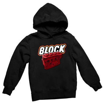 Block oversize kapucnis pulóver - Fekete