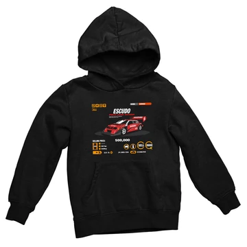 GT Garage - Escudo kapucnis pulóver - Fekete