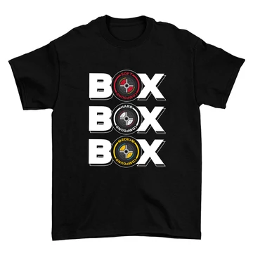 Box Box Box oversize póló - Fekete