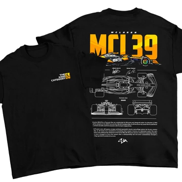 McLaren MCL39 oversize póló - Fekete (alap)