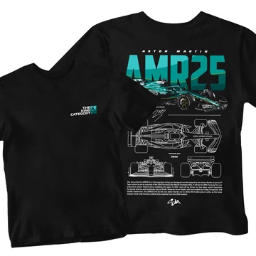 Aston Martin AMR25 férfi póló - Fekete (alap)