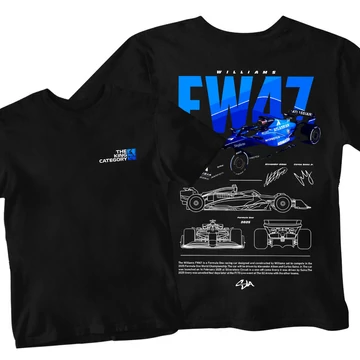 Williams FW47 férfi póló - Fekete (alap)