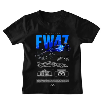 Williams FW47 gyerek póló - Fekete