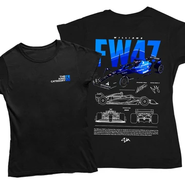 Williams FW47 női póló - Fekete (alap)