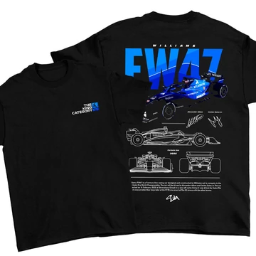 Williams FW47 oversize póló - Fekete (alap)