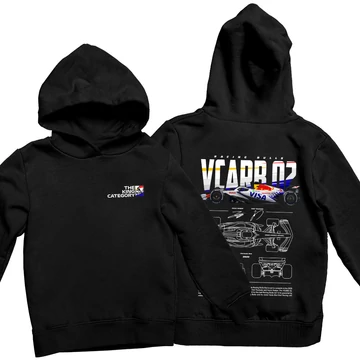 Racing Bulls VCARB 02 oversize kapucnis pulóver - Fekete (alap)