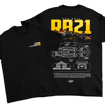 Red Bull RB21 oversize póló - Fekete (alap)