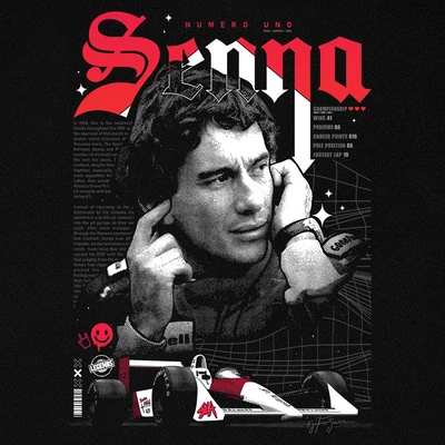 Numero Uno Senna minta - Fekete