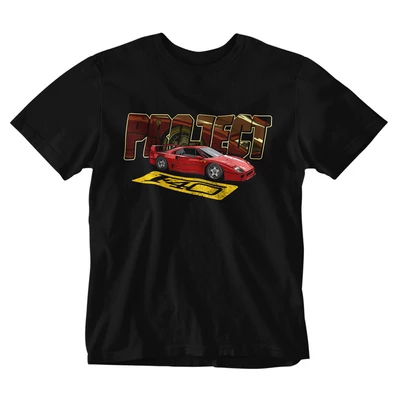 Project F40 férfi póló - Fekete