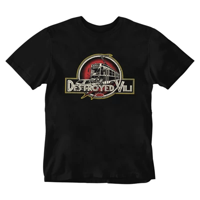 Destroyed Vili férfi póló - Fekete