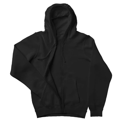 Drift King Zipper kapucnis pulóver (eleje) - Fekete