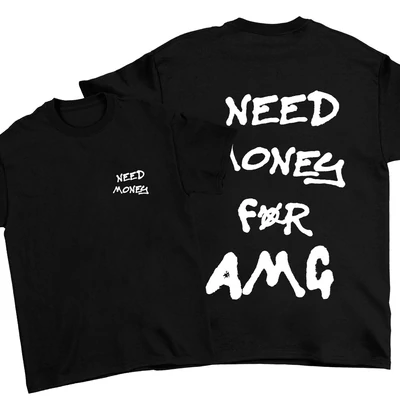 Need Money For oversize póló - Fekete