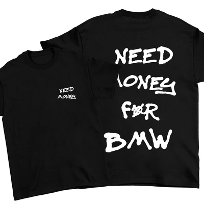 Need Money For oversize póló - Fekete