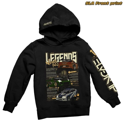 Legends Never Fade  oversized hoodied sweatshirt - SLA front print