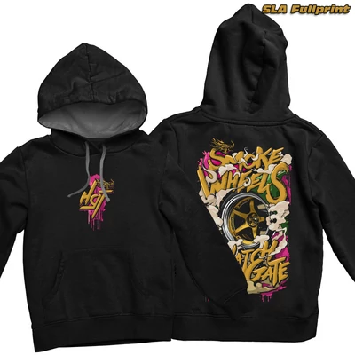 Smoke wheels watch hungate contrast-hoodied sweatshirt - SLA fullprint