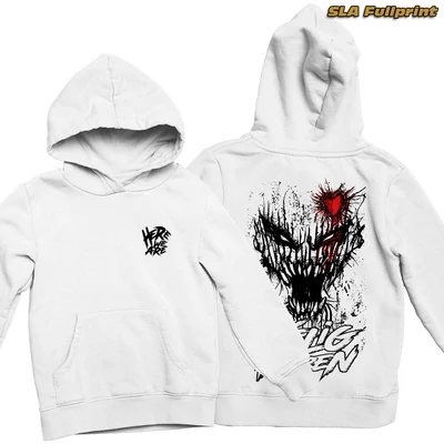 HWA - Félig ébren Hoodie pulóver - SLA fullprint