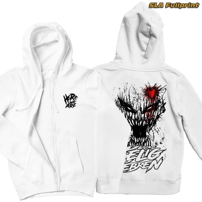 HWA - Félig ébren Zipper Hoodie pulóver - SLA fullprint