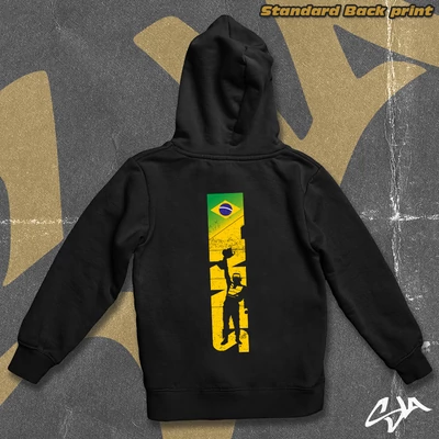 SENNA contrast-hoodied sweatshirt or zipper hoodie - Standard back print