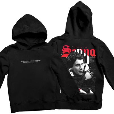 Numero Uno Senna oversize kapucnis pulóver - Fekete