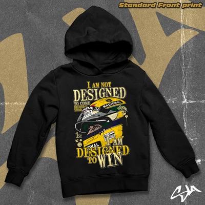 Designed to win oversized hoodied sweatshirt - Standard front print