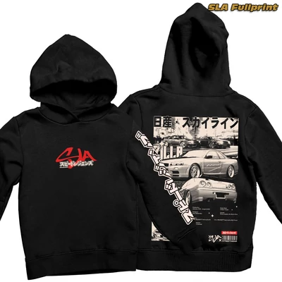 Zilla R34 Oversize Hoodie pulóver - SLA fullprint