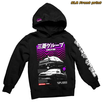 Evolution Nine Oversize Hoodie pulóver - SLA front print