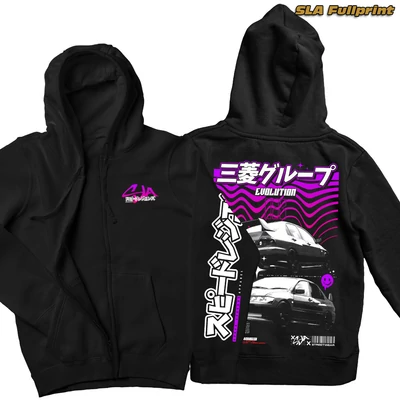 Evolution Nine Zipper Hoodie pulóver - SLA fullprint