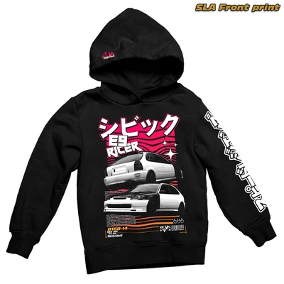 Ricer Civic E9 Oversize Hoodie pulóver - SLA front print