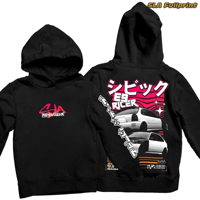 Ricer Civic E9 Oversize Hoodie pulóver - SLA fullprint