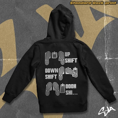 Oooh shit contrast-hoodied sweatshirt - Standard back print