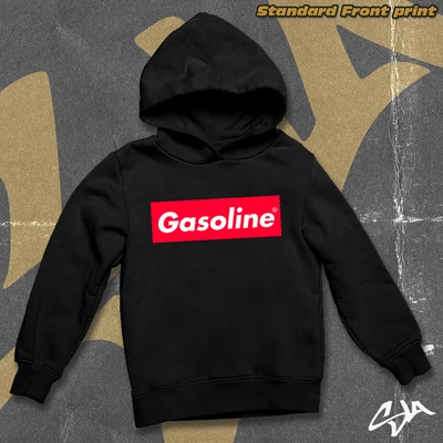 Gasoline oversized hoodied sweatshirt - Standard front print