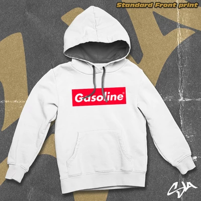 Gasoline contrast-hoodied sweatshirt - Standard front print