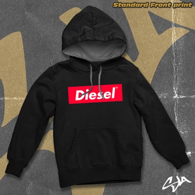 Diesel contrast-hoodied sweatshirt - Standard front print