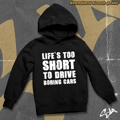 Life's too short oversized hoodied sweatshirt - Standard front print