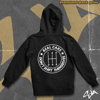 Real Cars contrast-hoodied sweatshirt or zipper hoodie - Standard back print