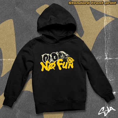 No turbo NO FUN oversized hoodied sweatshirt - Standard front print