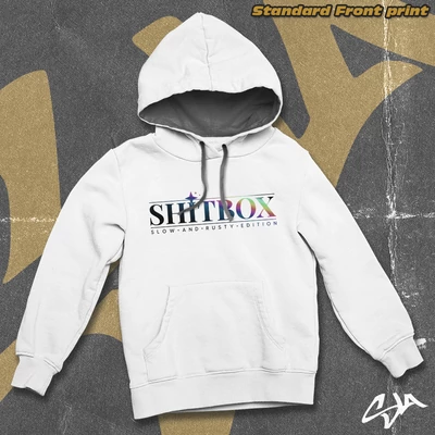 Shitbox slow and rusty edition contrast-hoodied sweatshirt - Standard front print