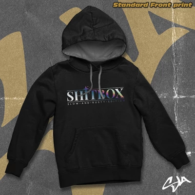 Shitbox slow and rusty edition contrast-hoodied sweatshirt - Standard front print