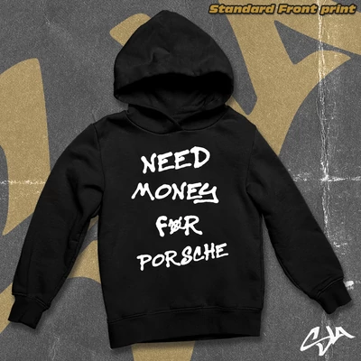 Need Money For oversized hoodied sweatshirt - Standard front print