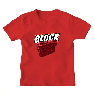 Block Gyerek póló - Piros