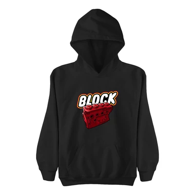 Block kapucnis gyerek pulóver - Fehér