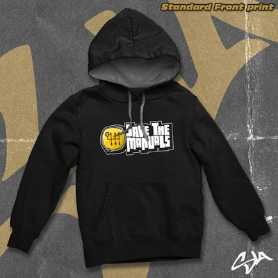 Save the manuals contrast-hoodied sweatshirt - Standard front print