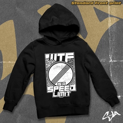 WTF is a speed limit oversized hoodied sweatshirt - Standard front print